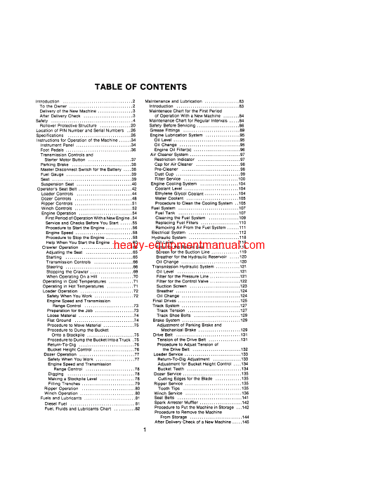 Download Case 1150C Crawler Operator Manual (9-6451)