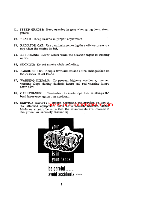 Download Case 1150 Crawler Ser # 7110300 and after Operator Manual (9-2512)