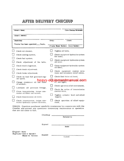 Download Case 1150 Crawler Serial Number 7106801 to 7108999 Operator Manual (9-1733)