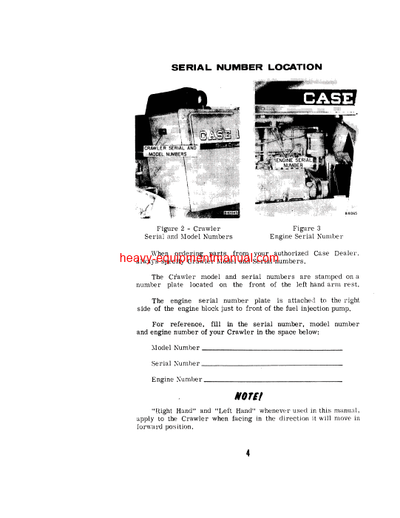 Download Case 1150 Crawler Serial Number 7106801 to 7108999 Operator Manual (9-1733)