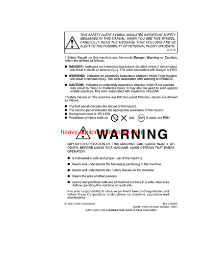 Download Case 1150 Crawler ser # 7109000 to 7110299 Operator Manual (9-2082)