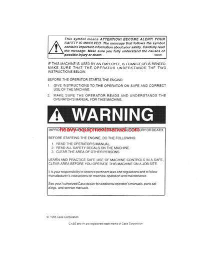 Download Case 1150E,1155E Crawler COMPLETE Operator Manual (9-9942)