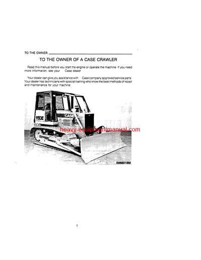 Download Case 1150E,1155E Crawler COMPLETE Operator Manual (9-9942)