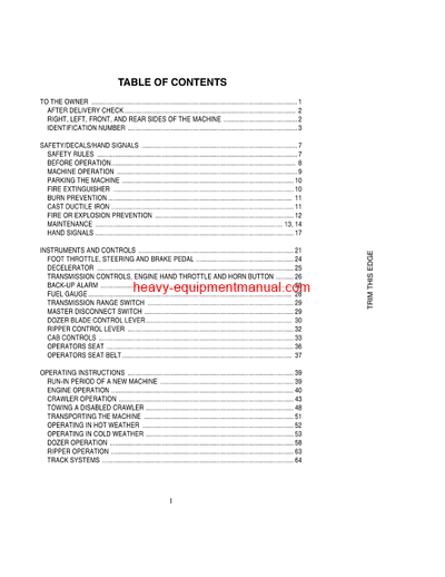 Download Case 1150G Crawler Operator Manual (9-25682)