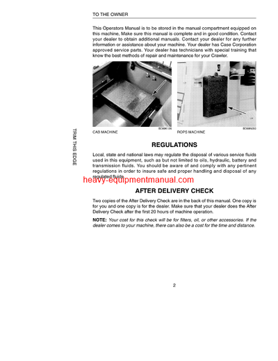 Download Case 1150H Crawler Operator Manual (6-20971)