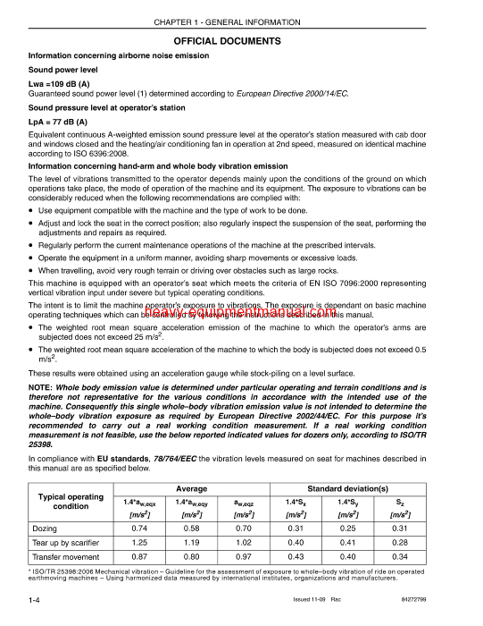 Download Case 1150K Tier 3 Crawler Dozer Operator Manual (84272799)