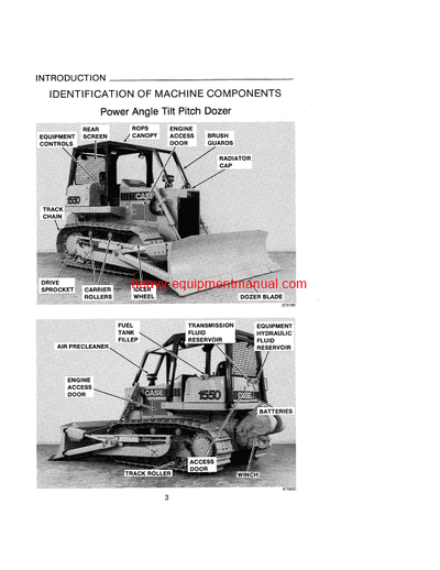 Download Case 1550 Crawler Operator Manual (9-11634)
