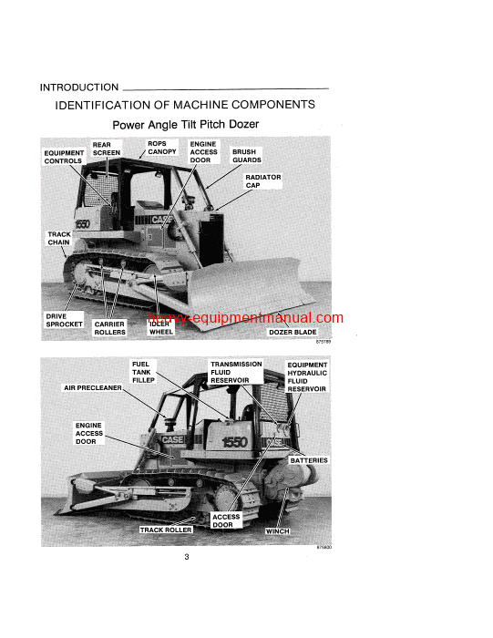 Download Case 1550 Crawler Operator Manual (9-11634)