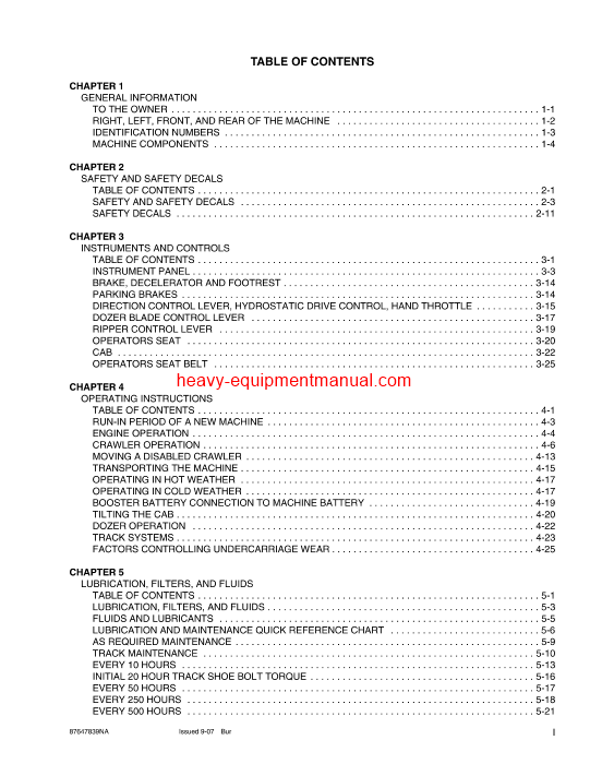 Download Case 1650L Crawler Dozer Operator Manual (87647839)