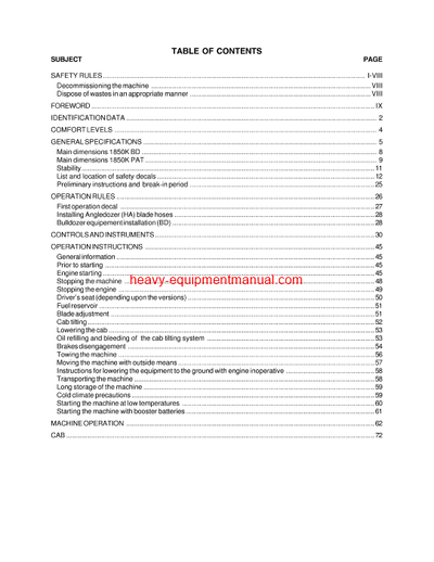 Download Case 1850K Tier 3 Crawler Dozer Operator Manual (87611939NA)