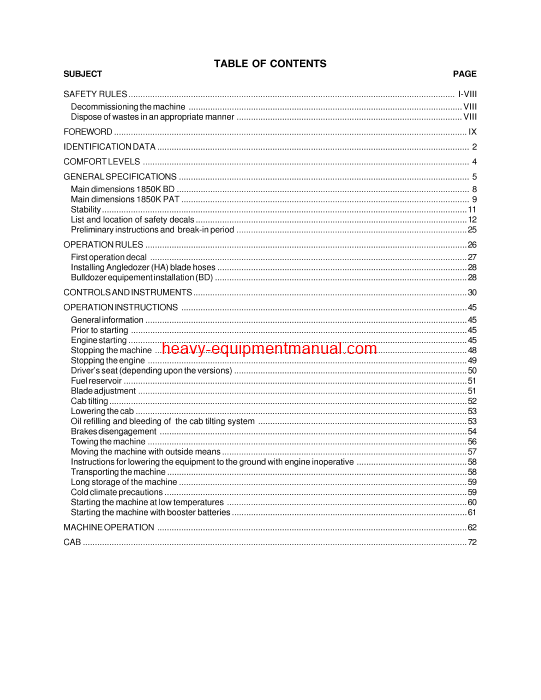 Download Case 1850K Tier 3 Crawler Dozer Operator Manual (87611939NA)