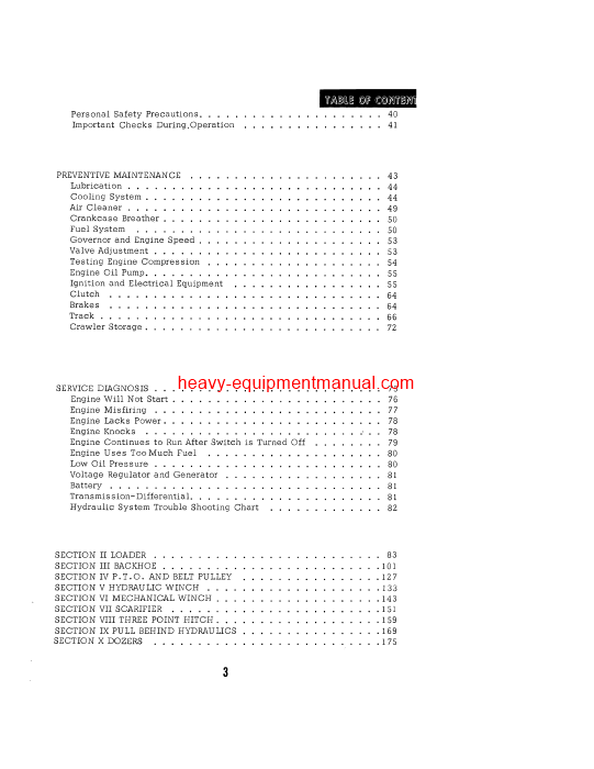  Download Case 310 Series F Gasoline Crawler Serial Number 3019001 to 3023000 Operator Manual (9-1182)