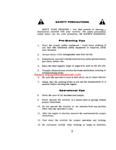 Download Case 350 Crawler Operator Manual (9-2057)