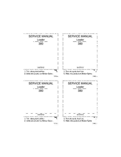 Case 380CK, 380CK LL Loader Landscaper Service Manual