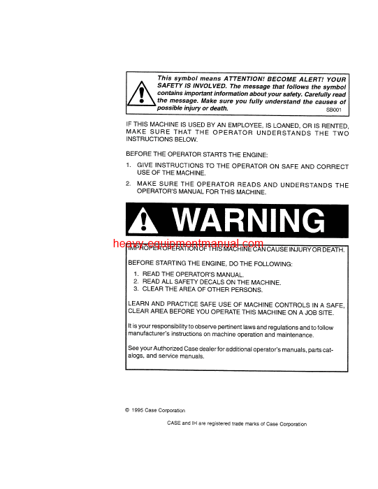 Download Case 420 Gasoline Crawler Trac Up To 3012301 Operator Manual (9-781)