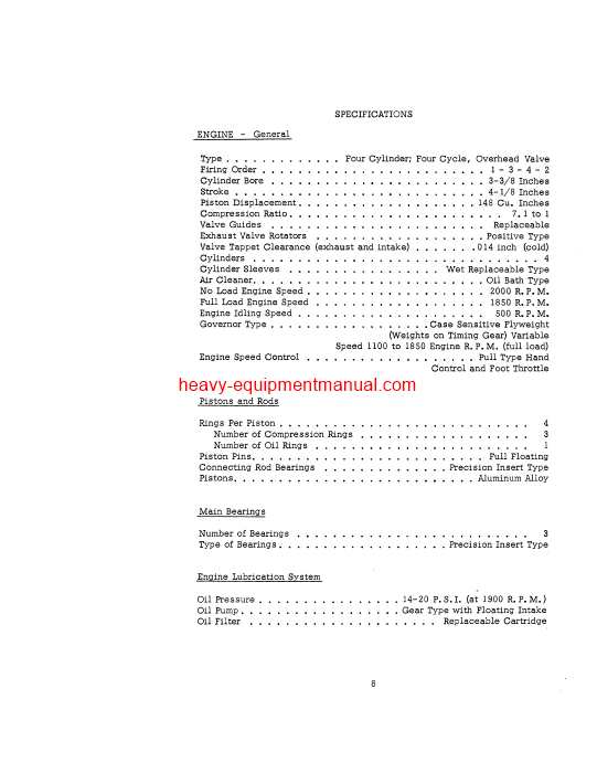 Download Case 420 Gasoline Crawler Trac Up To 3012301 Operator Manual (9-781)