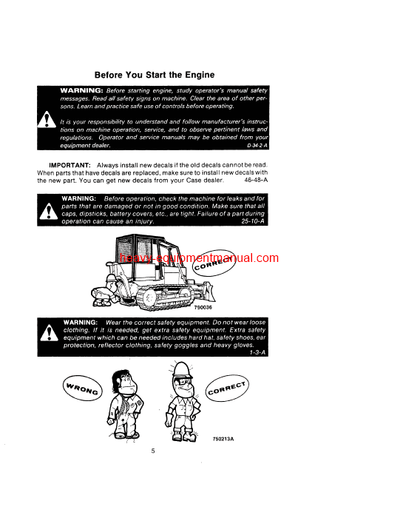 Download Case 450B 455B Crawler Operator Manual (9-6403)