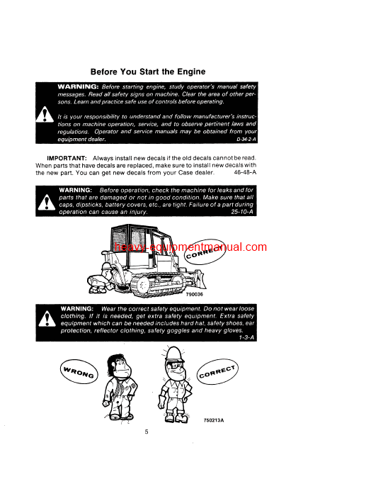 Download Case 450B 455B Crawler Operator Manual (9-6403)