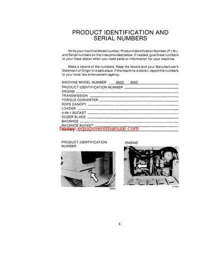 Download Case 450C,455C Crawlers PIN GBE0001501~ COMPLETE Operator Manual (9-12881)