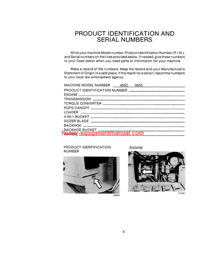  Download Case 450C,455C Crawlers PIN GBE0001501~ COMPLETE Operator Manual (9-12881)