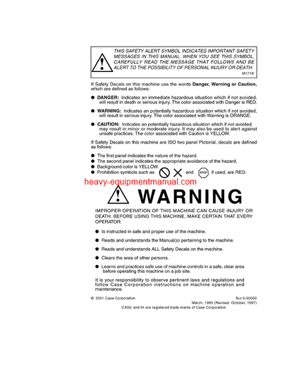 Download Case 450 Crawler 3040902 & After Operator Manual (9-6141)