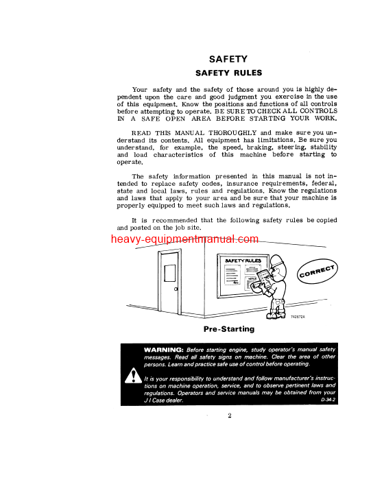 Download Case 450 Crawler 3040902 & After Operator Manual (9-6141)