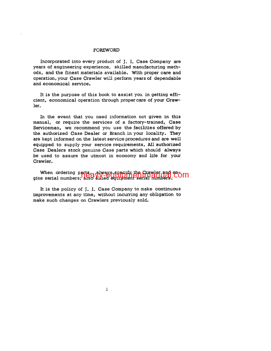 Download Case 520 Gasoline Crawler Operator Manual (9-811)