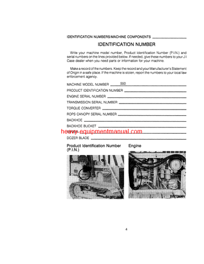 Download Case 550 Crawler Operator Manual (9-15961)
