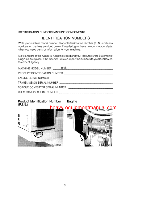 Download Case 550E Crawler Operator Manual (9-19231)