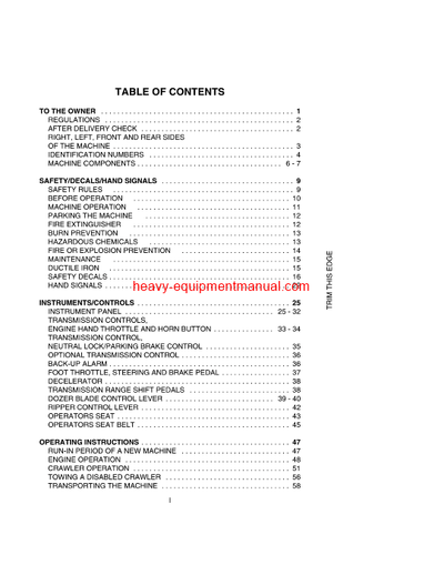 Download Case 550H Crawler Operator Manual (6-8911)