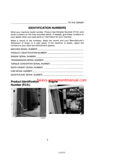 Download Case 650G, 850G Crawlers Operator Manual (9-24715)