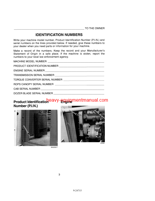 Download Case 650G, 850G Crawlers Operator Manual (9-24715)