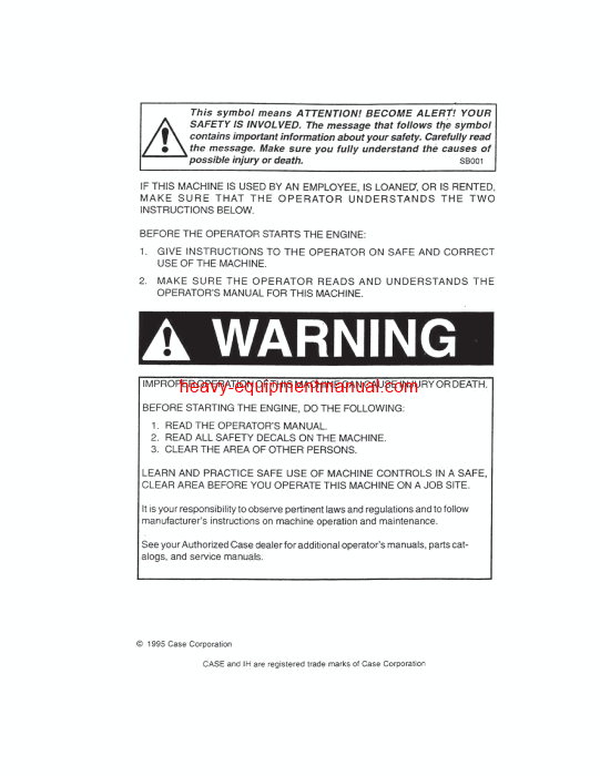 Download Case 650H Crawler Operator Manual (6-21880)