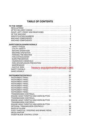 Download Case 650H Crawler Operator Manual (6-21940)