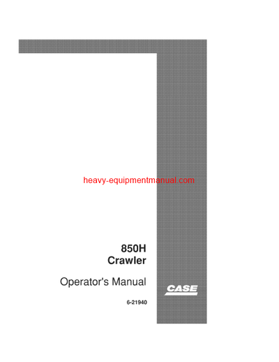 Download Case 650H Crawler Operator Manual (6-21940)