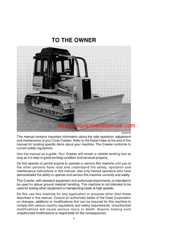 Download Case 650H Crawler Operator Manual (6-21940)