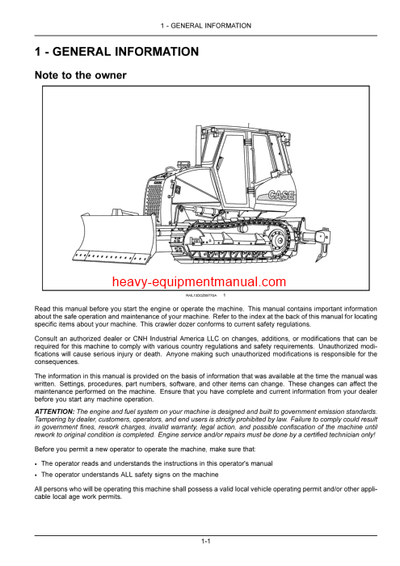 Download Case 650L Tier 3 Crawler Dozer Operator Manual (51568782)