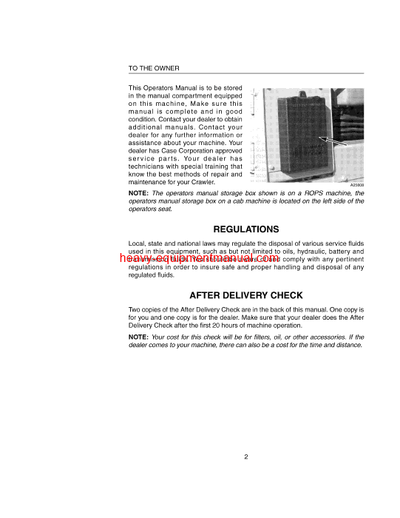 Download Case 750H Crawler Operator Manual (6-8880)