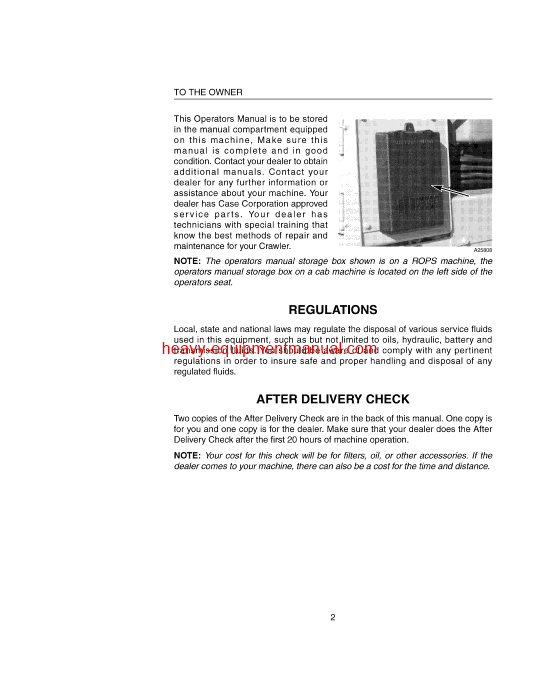 Download Case 750H Crawler Operator Manual (6-8880)