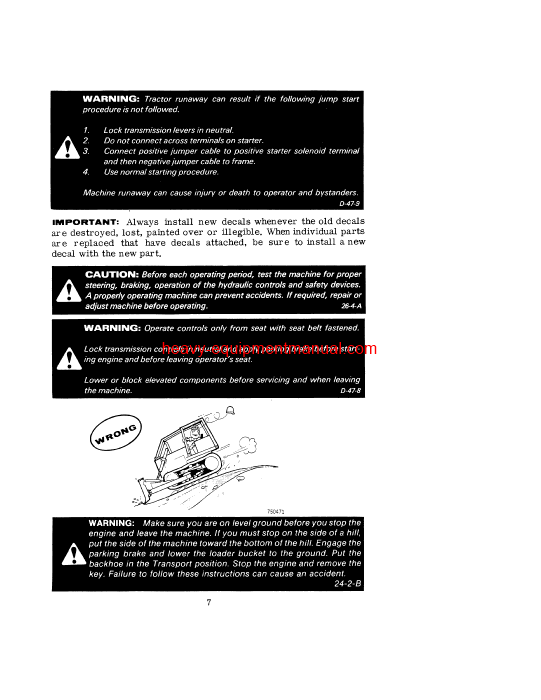 Download Case 850B Crawler Operator Manual (9-3793)