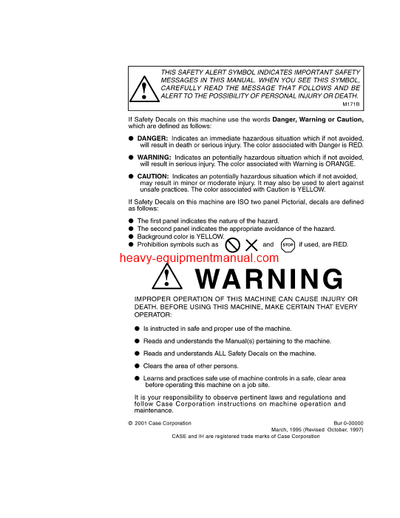 Download Case 850 Crawler Operator Manual (9-2724)