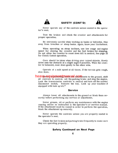 Download Case 850 Crawler Operator Manual (9-2724)