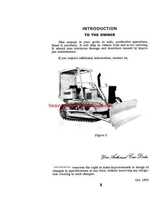 Download Case 850 Crawler Operator Manual (9-2724)