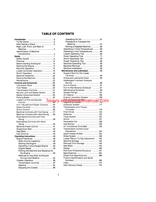 Download Case 850D 855D Crawler COMPLETE Operator Manual (9-9470)