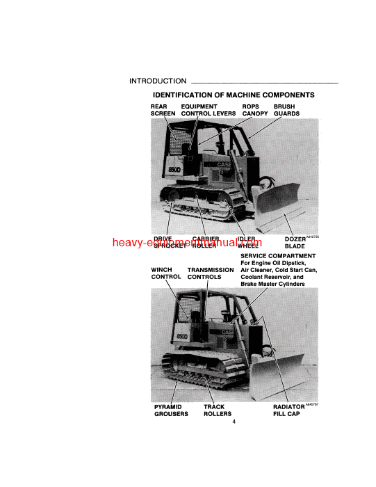 Download Case 850D 855D Crawler COMPLETE Operator Manual (9-9470)