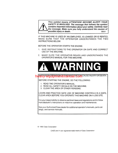 Download Case 850 Diesel Crawler Operator Manual (9-2032)