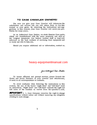 Download Case 850 Diesel Crawler Operator Manual (9-2032)