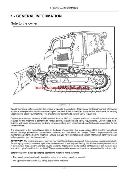 Download Case 850M Tier 4 crawler dozer Operator Manual (47713445)
