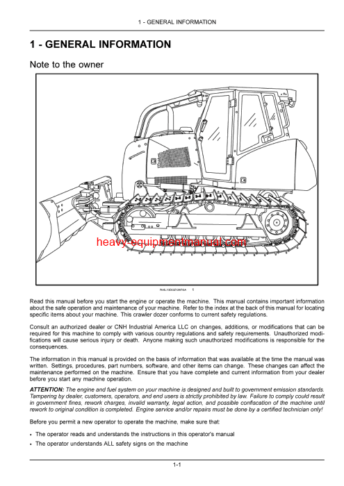 Download Case 850M Tier 4 crawler dozer Operator Manual (47713445)
