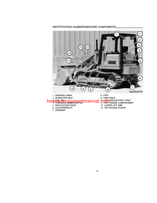 Download Case 855E Crawler Operator Manual (9-19261)